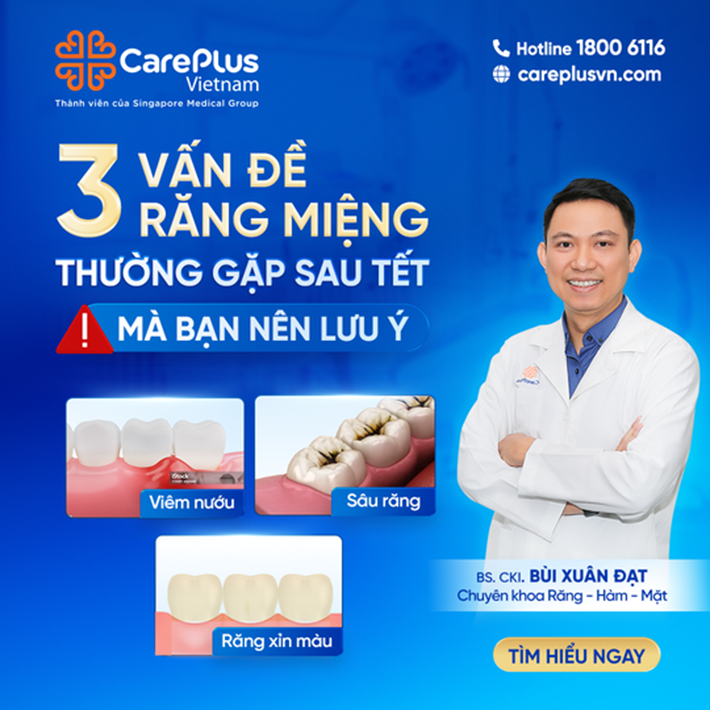 BA VẤN ĐỀ RĂNG MIỆNG THƯỜNG GẶP SAU TẾT MÀ BẠN NÊN LƯU Ý