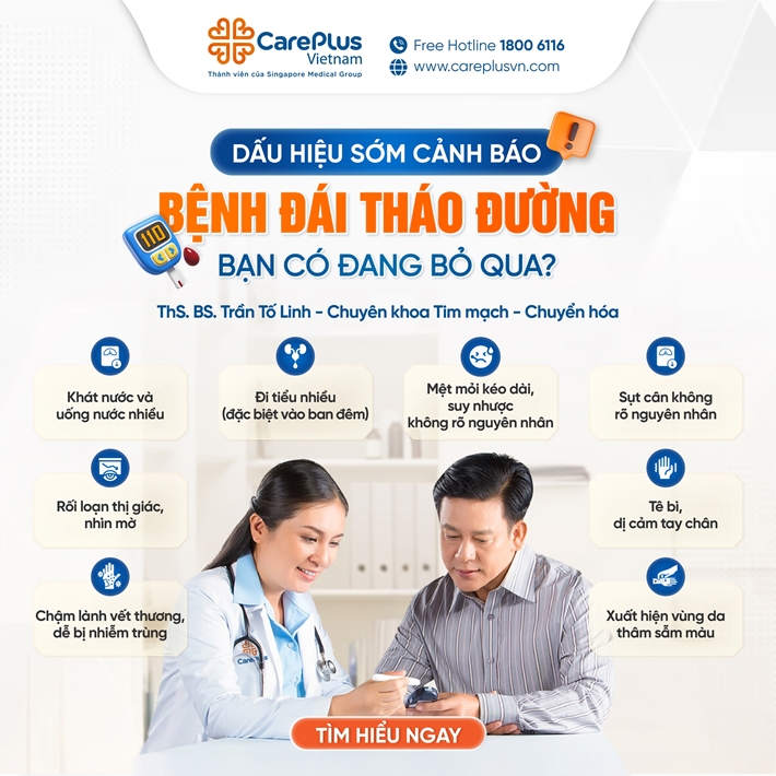 NHỮNG DẤU HIỆU SỚM CẢNH BÁO BỆNH TIỂU ĐƯỜNG - BẠN CÓ ĐANG BỎ QUA?