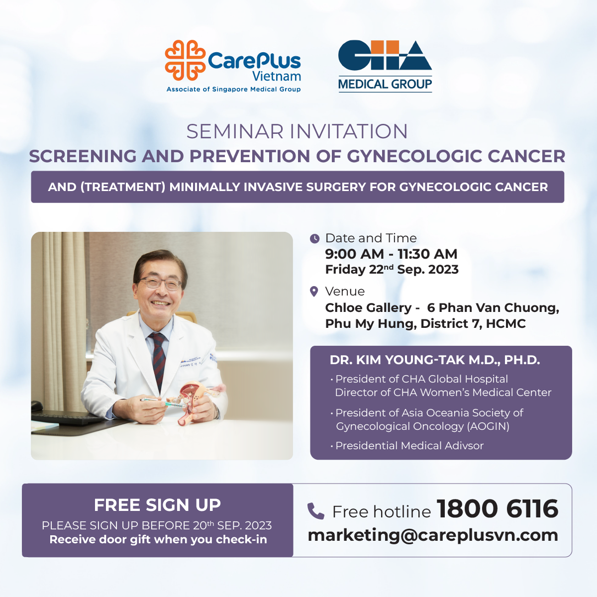 SEMINAR “Screening and Prevention of Gynecologic Cancer & Minimally Invasive Surgery for Gynecologic Cancers” 