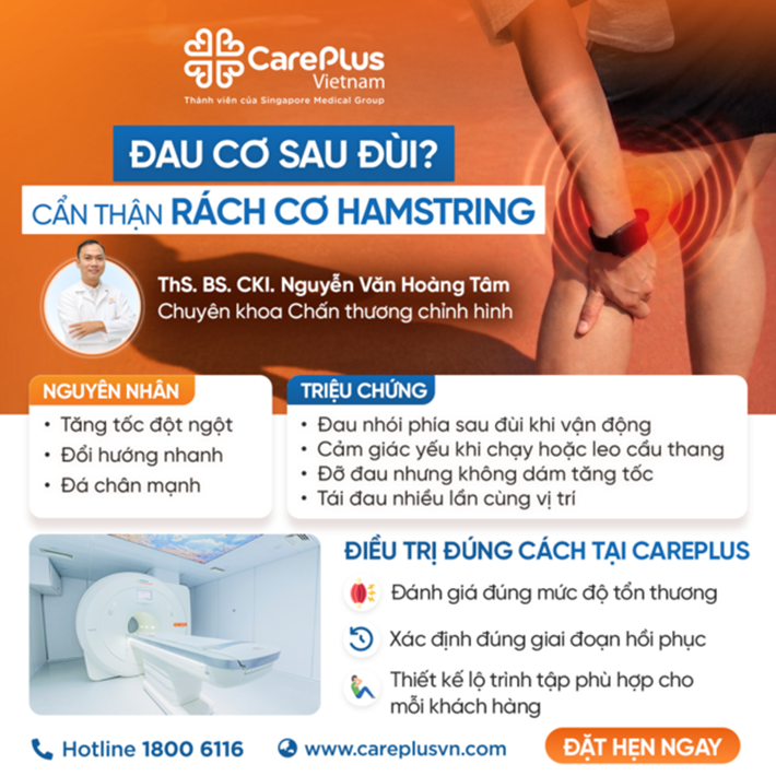ĐAU CƠ SAU ĐÙI? CẨN THẬN RÁCH CƠ HAMSTRING 