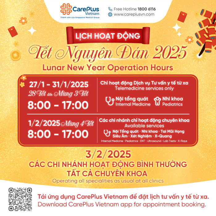 WORKING HOURS DURING THE 2025 LUNAR NEW YEAR & TELEMEDICINE SERVICE