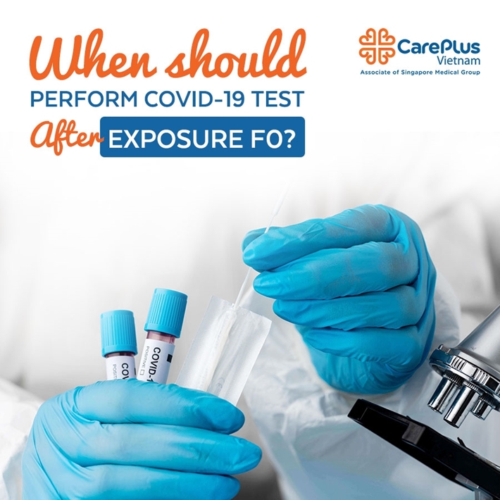 When should you perform Covid-19 test after exposure with F0 