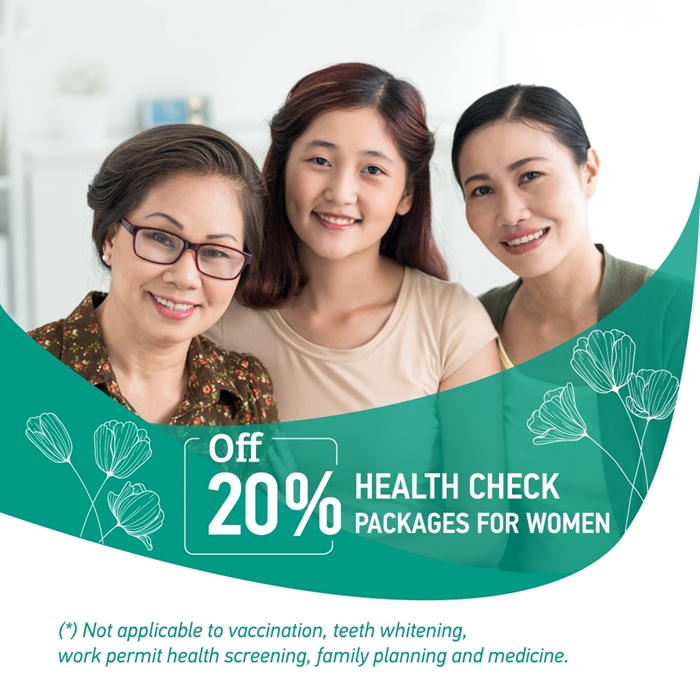 20% OFF ON HEALTH CHECK PACKAGES FOR WOMEN