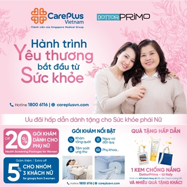 HÀNH TRÌNH YÊU THƯƠNG BẮT ĐẦU TỪ SỨC KHỎE (ƯU ĐÃI 20% GÓI KHÁM DÀNH CHO PHỤ NỮ)