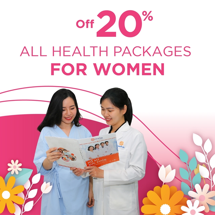 20% OFF on health packahes for Women & Get 1 special gift valued up to 475,000vnd