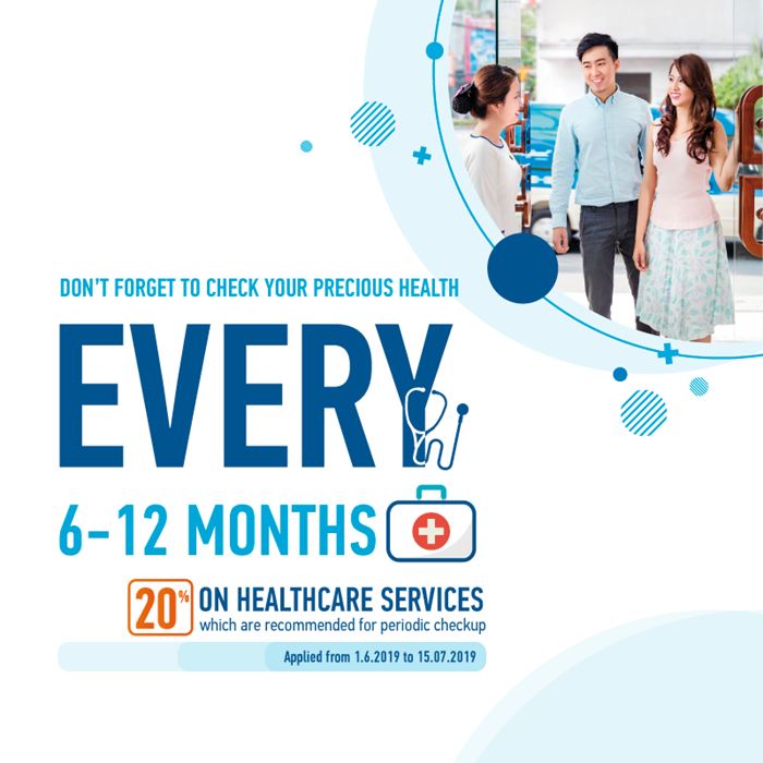 20% discount on health services which recommended for periodic health check 