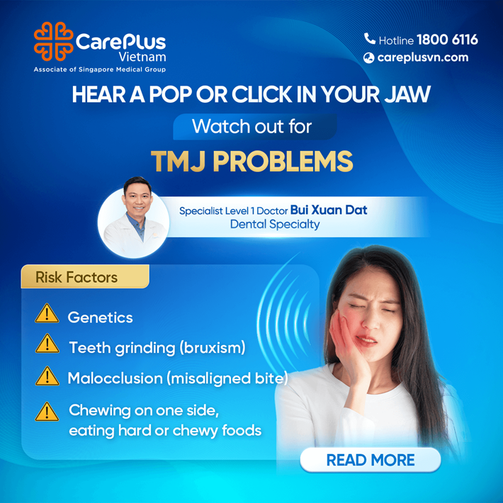 HEAR A POP OR CLICK IN YOUR JAW? WATCH OUT FOR TMJ PROBLEMS 