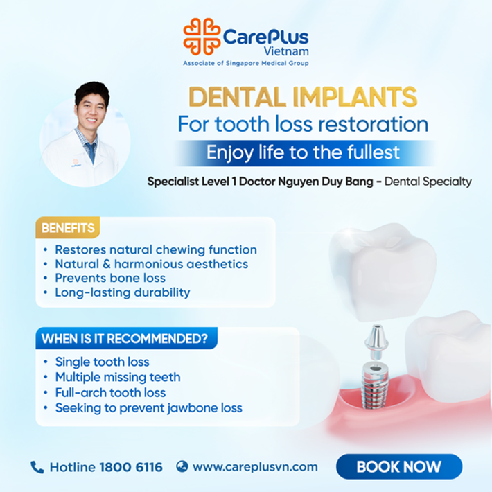DENTAL IMPLANTS FOR TOOTH LOSS RESTORATION - ENJOY LIFE TO THE FULLEST 