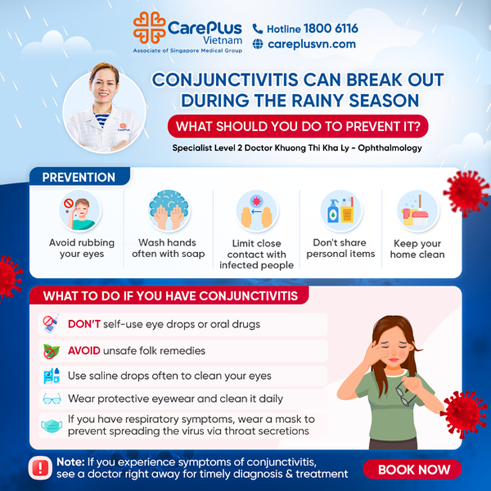CONJUNCTIVITIS CAN BREAK OUT DURING THE RAINY SEASON - WHAT SHOULD YOU DO TO PREVENT IT?  