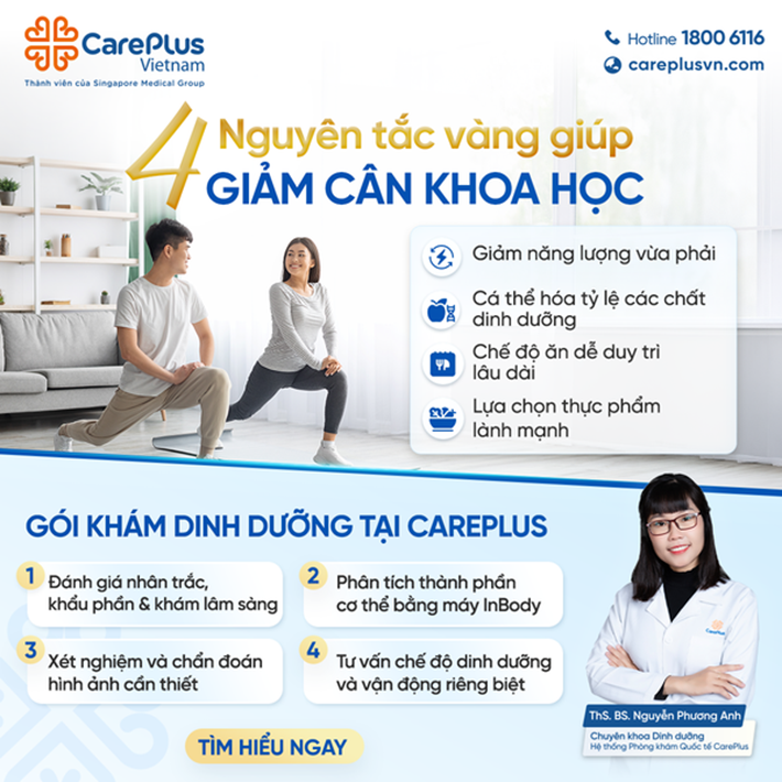4 NGUYÊN TẮC VÀNG GIÚP BẠN GIẢM CÂN KHOA HỌC 