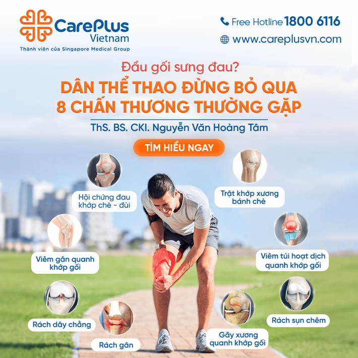 ĐẦU GỐI SƯNG ĐAU? DÂN THỂ THAO ĐỪNG BỎ QUA 8 CHẤN THƯƠNG THƯỜNG GẶP