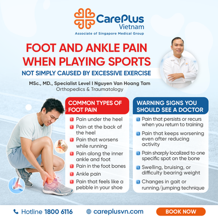 FOOT AND ANKLE PAIN WHEN PLAYING SPORTS​ NOT SIMPLY CAUSED BY EXCESSIVE EXERCISE​