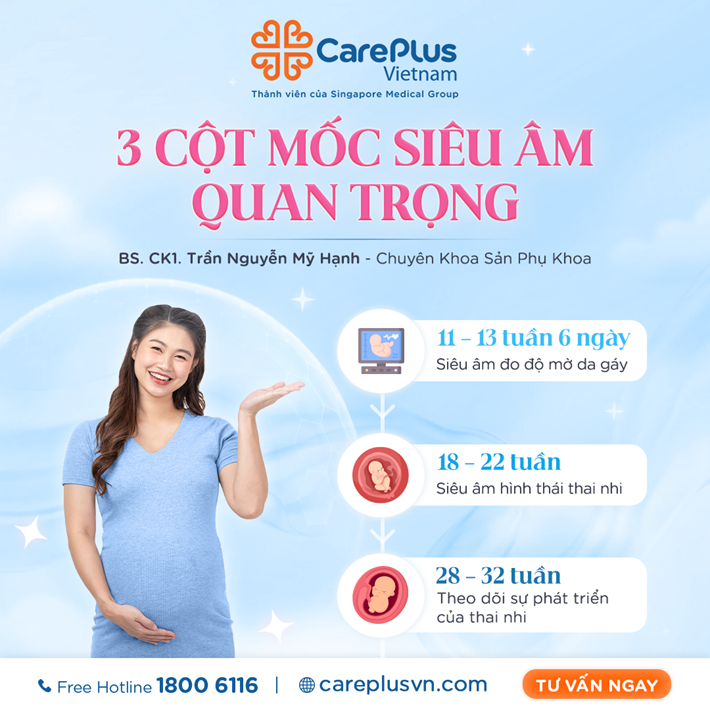 MẸ ƠI! LƯU NGAY 3 CỘT MỐC SIÊU ÂM ĐỊNH KỲ QUAN TRỌNG TRONG THAI KỲ  