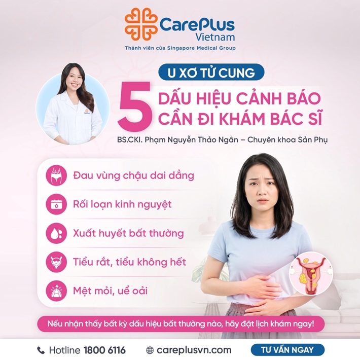 U XƠ TỬ CUNG VÀ 5 DẤU HIỆU CẢNH BÁO CẦN ĐI KHÁM BÁC SĨ!  