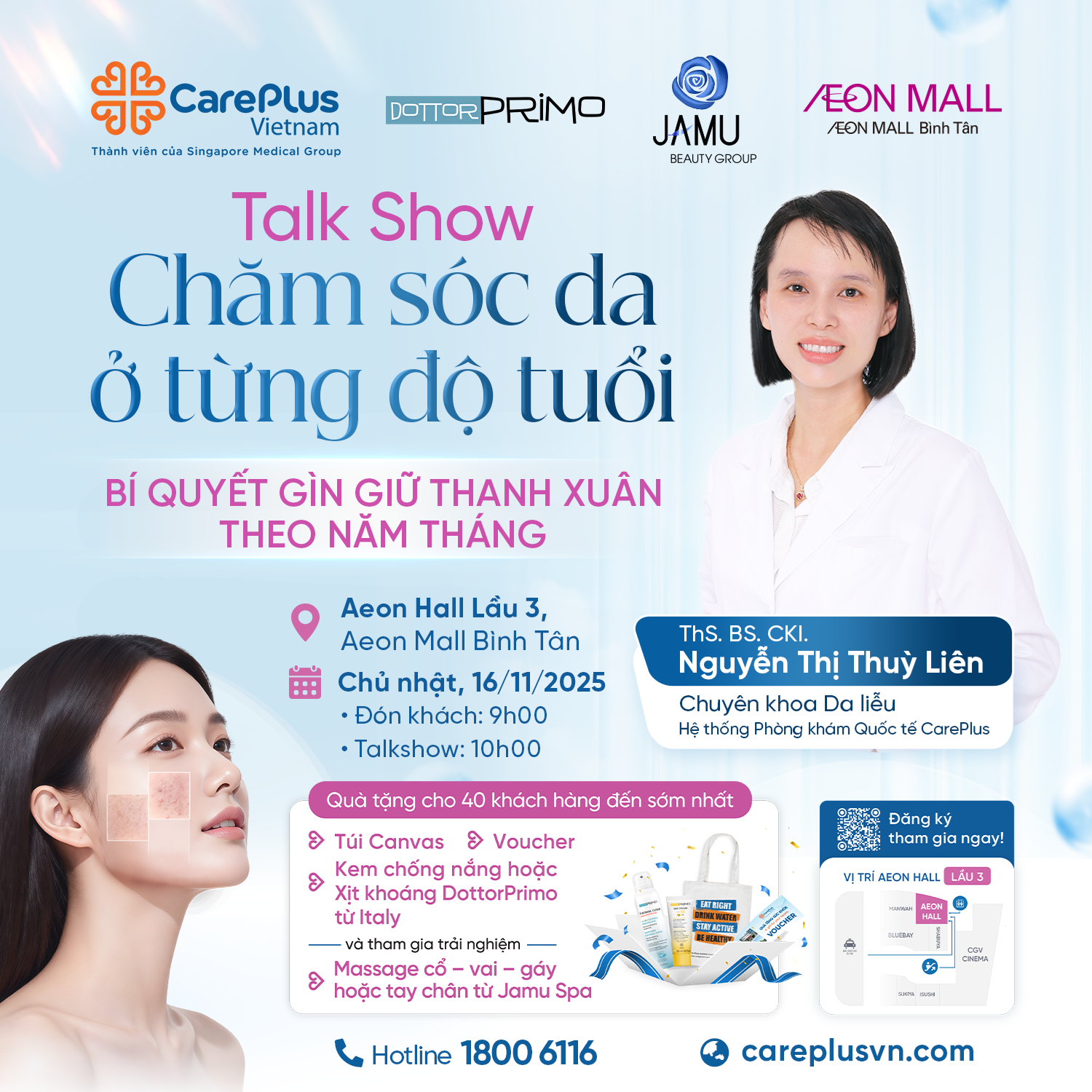 📌 TALKSHOW: CHĂM SÓC DA Ở TỪNG ĐỘ TUỔI - BÍ QUYẾT GÌN GIỮ THANH XUÂN THEO NĂM THÁNG  