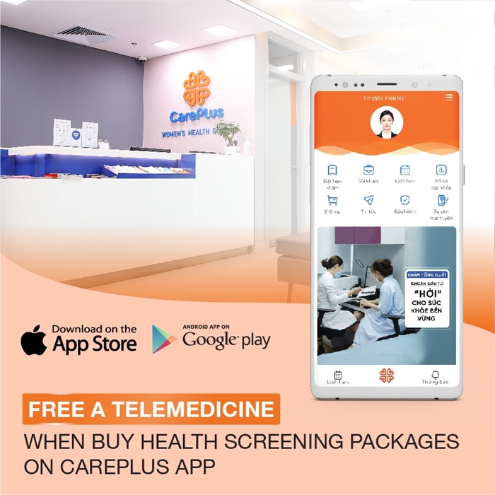 Special offer when book health screening packages on CarePlus App