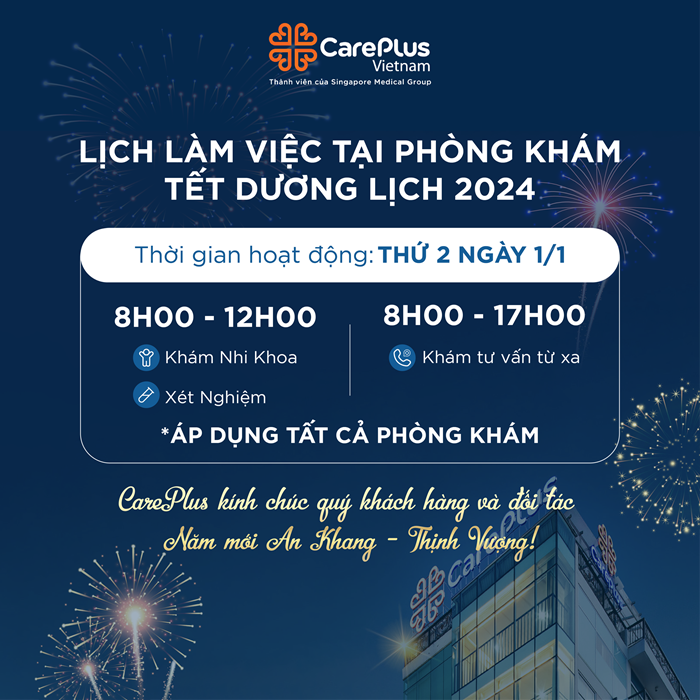 THÔNG BÁO LỊCH LÀM VIỆC TẠI PHÒNG KHÁM DỊP TẾT DƯƠNG LỊCH 2024