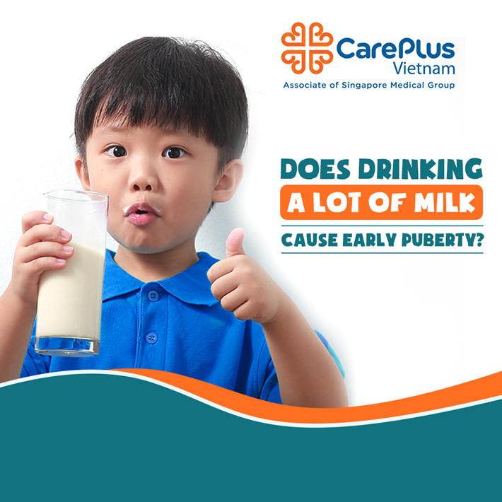 Does drinking a lot of milk cause early puberty? 
