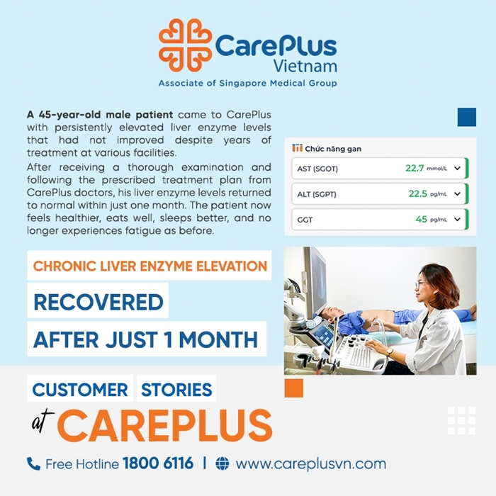 CHRONIC LIVER ENZYME ELEVATION - RECOVERED AFTER JUST 1 MONTH AT CAREPLUS