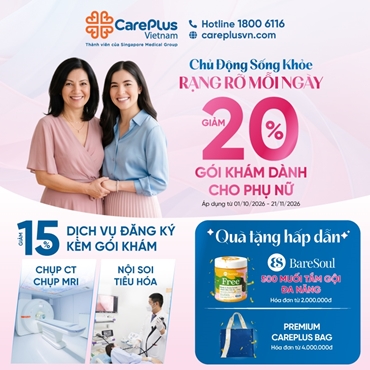 GIẢM 20% GÓI KHÁM DÀNH CHO PHỤ NỮ